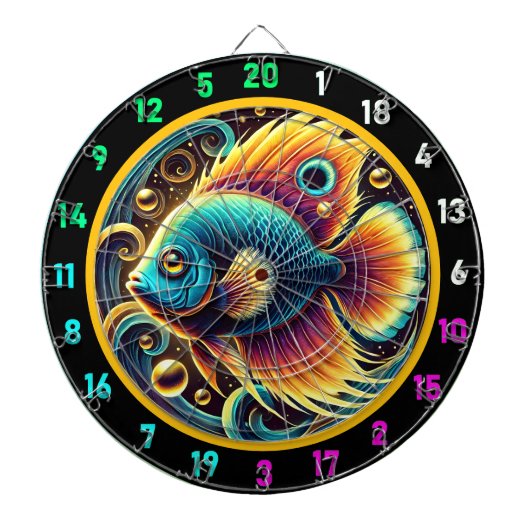 Elegante Betta Dartboard Wall Display Dartbord (Voorkant)
