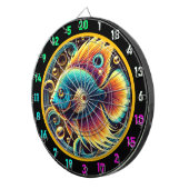 Elegante Betta Dartboard Wall Display Dartbord (Voorkant Rechts)