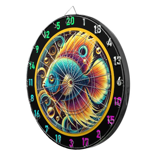 Elegante Betta Dartboard Wall Display Dartbord (Voorkant Rechts)