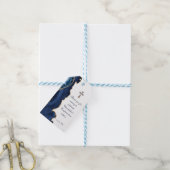 Elegante bevestiging Cross Navy Blue Gold Agaat Cadeaulabel (Met Touw)