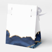 Elegante bevestiging Cross Navy Blue Gold Party Bedankdoosjes (Achterkant)