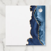 Elegante bevestiging Cross Navy Blue Gold Party Bedankjes Labels (Achterkant)