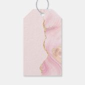 Elegante bevestiging Cross Pink Gold Agaat Custom Cadeaulabel (Achterkant)