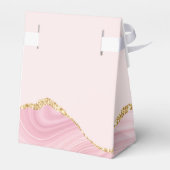 Elegante bevestiging Cross Pink Gold Agaat Party Bedankdoosjes (Achterkant)