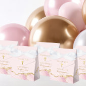 Elegante bevestiging Cross Pink Gold Agaat Party Bedankdoosjes