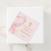 Elegante bevestiging Cross Pink Gold Agaat Party Bedankjes Labels (In situ)