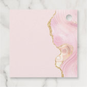 Elegante bevestiging Cross Pink Gold Agaat Party Bedankjes Labels (Achterkant)