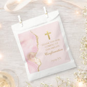 Elegante bevestiging Cross Pink Gold Agaat Party Bedankzakje (Geknipt)