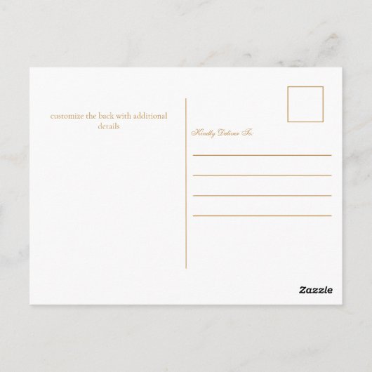 Elegante bevestiging Cross Pink Gold uitnodiging (Achterkant)