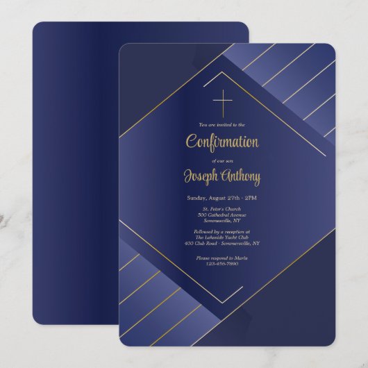 Elegante bevestiging kaart (Voorkant / Achterkant)