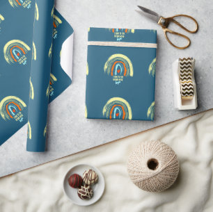 ELEGANTE BEVESTIGING QUOTE KLASSIEKE BOHO REGENBOO CADEAUPAPIER
