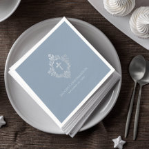 Elegante Bevestiging Stof Blauw Vintage Crest Jong