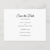 Elegante Bewaar de datum-agenda Goud Hart Liefde Briefkaart (Achterkant)