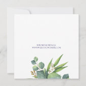 Elegante Bewaar de Datum Boho Eucalyptus Blad Save The Date (Achterkant)
