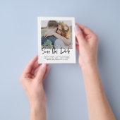 Elegante Bewaar de Datum | Typografie Foto Budget Flyer (Hand)