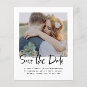 Elegante Bewaar de Datum | Typografie Foto Budget Flyer (Voorkant)