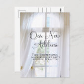 Elegante Bewegende Aankondiging Nieuw Adres Briefkaart (Voorkant / Achterkant)