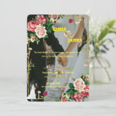 Elegante bewerkbare bruiloft uitnodigen Kaart (Staand voorkant)