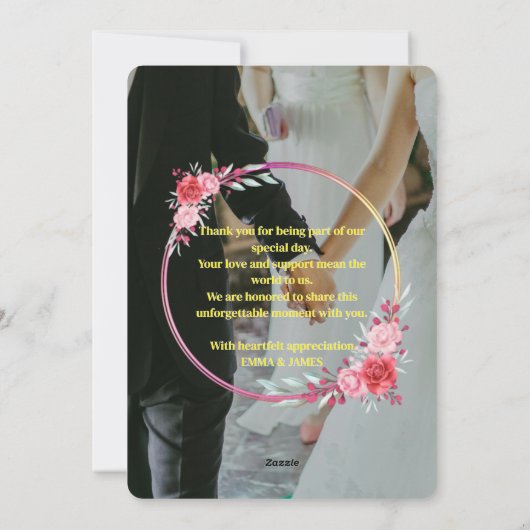 Elegante bewerkbare bruiloft uitnodigen Kaart (Achterkant)