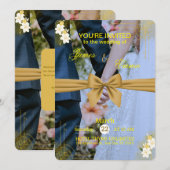 Elegante bewerkbare bruiloft uitnodiging (Voorkant / Achterkant)