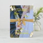 Elegante bewerkbare bruiloft uitnodiging (Staand voorkant)