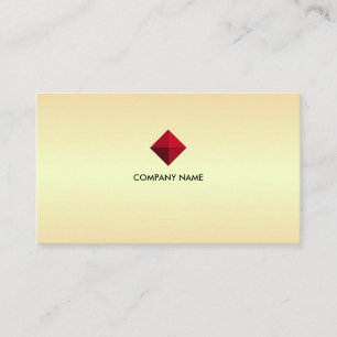 Elegante bewerkbare diamantlogo op gouden tinten visitekaartje