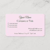 Elegante bewerkbare Gestreepte Rozen Bloemen Visitekaartje (Achterkant)