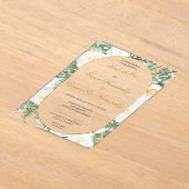 Elegante bewerkbare gouden bruiloft acryl uitnodigingen (Laagn)