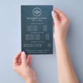 Elegante Bewerkbare Menu Kaart voor Kapsalon en Sc (Hand)