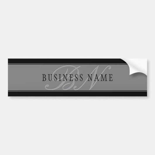 Elegante bewerkbare script zakelijke naam/andere t bumpersticker (Voorkant)