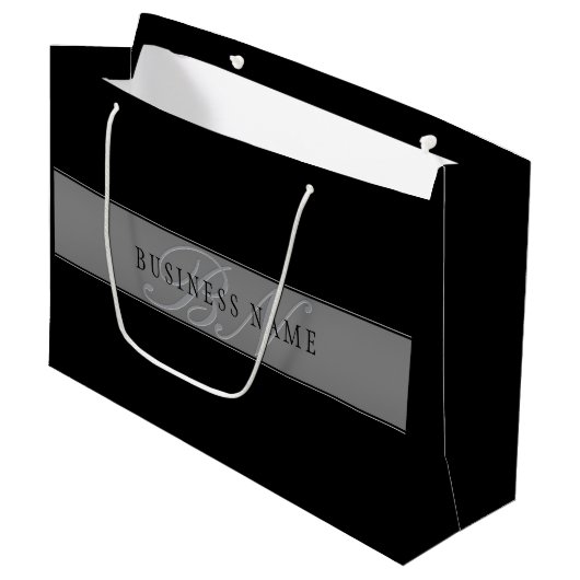 Elegante bewerkbare script zakelijke naam/andere t groot cadeauzakje (Voorkant Gekanteld)