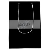 Elegante bewerkbare script zakelijke naam/andere t medium cadeauzakje (Achterkant)