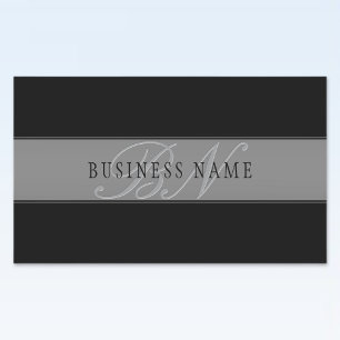 Elegante bewerkbare script zakelijke naam/andere t rechthoekige sticker