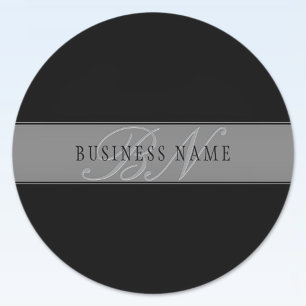 Elegante bewerkbare script zakelijke naam/andere t ronde sticker