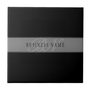 Elegante bewerkbare script zakelijke naam/andere t tegeltje