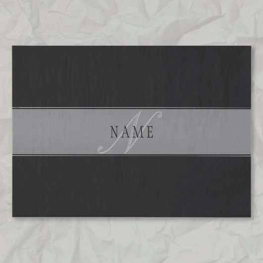 Elegante bewerkbare script zakelijke naam/andere t tissuepapier