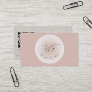Elegante bewerkbare sjabloon met minimalistische Q Visitekaartje