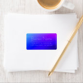 Elegante bewerkbare tekst en modern retouradres etiket (Insitu)