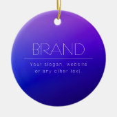 Elegante bewerkbare tekst & moderne vervagende Paa Keramisch Ornament (Voorkant)