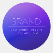 Elegante bewerkbare tekst & moderne vervagende Paa Ronde Sticker (Voorkant)