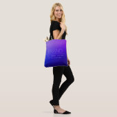 Elegante bewerkbare tekst & moderne vervagende Paa Tote Bag (Op model)