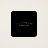 Elegante bewerkbare tekst & moderne vervagende Paa Vierkante Visitekaartjes (Achterkant)