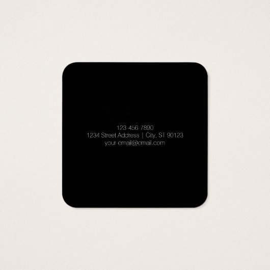 Elegante bewerkbare tekst & moderne vervagende Paa Vierkante Visitekaartjes (Achterkant)
