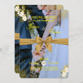 Elegante bewerkbare trouwuitnodiging kaart (Voorkant / Achterkant)