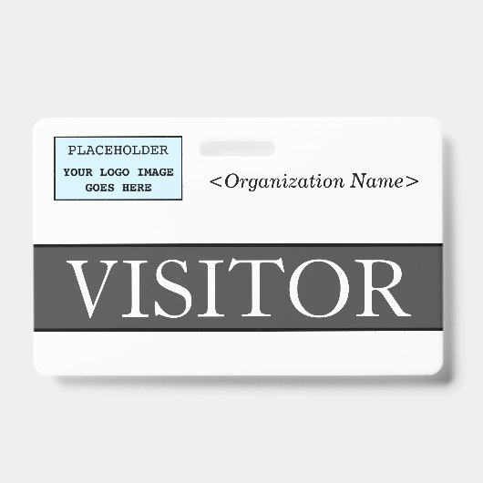 Elegante "BEZOEKER" Badge (Voorzijde)