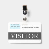 Elegante "BEZOEKER" Badge (Voorzijde met clip)