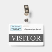 Elegante "BEZOEKER" Badge (Achterkant met clip)