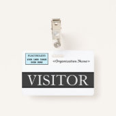 Elegante "BEZOEKER" Badge (Achterkant met clip)