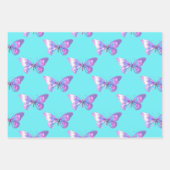 Elegante B'fly Wrapping Paper Flat Sheet Set van 3 (Voorkant)