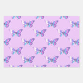 Elegante B'fly Wrapping Paper Flat Sheet Set van 3 (Voorkant 3)